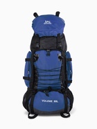 Рюкзак туристический, 90 литров, 6 наружных карманов, шнуровка, синий - Фото 5