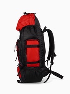 Рюкзак туристический, 90 литров, 6 наружных карманов, шнуровка, красный - Фото 6