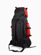 Рюкзак туристический, 90 литров, 6 наружных карманов, шнуровка, красный - Фото 7