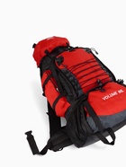 Рюкзак туристический, 90 литров, 6 наружных карманов, шнуровка, красный - Фото 9