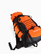 Рюкзак туристический, 90 литров, 6 наружных карманов, шнуровка, оранжевый 10941193