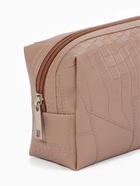 Косметичка ONE COLOR, на молнии, искусственная кожа, бежевая - Фото 6