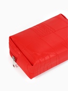 Косметичка ONE COLOR, на молнии, искусственная кожа, красная - Фото 8