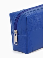 Косметичка ONE COLOR, на молнии, искусственная кожа, синяя - Фото 6