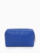 Косметичка ONE COLOR, на молнии, искусственная кожа, синяя - Фото 8