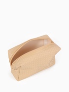 Косметичка универсальная, искусственная кожа, на молнии, бежевая - Фото 3