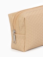 Косметичка универсальная, искусственная кожа, на молнии, бежевая - Фото 6