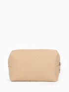 Косметичка универсальная, искусственная кожа, на молнии, бежевая - Фото 8