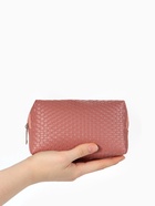 Косметичка универсальная, искусственная кожа, на молнии, тёмно-розовая - Фото 3