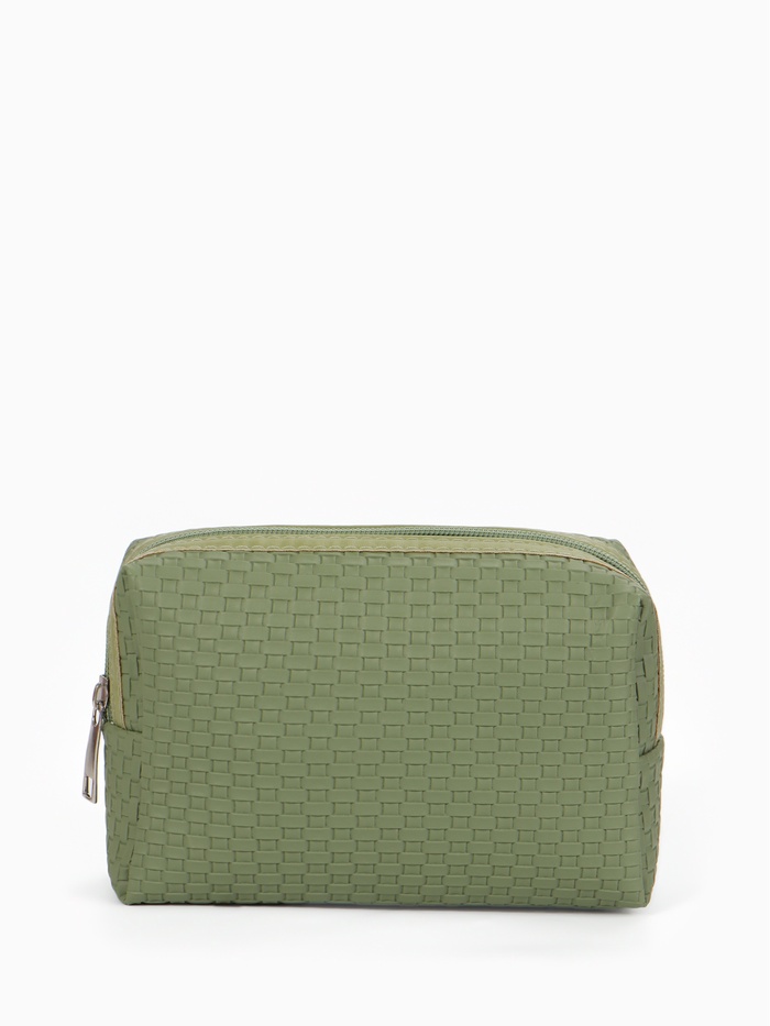 Косметичка универсальная, искусственная кожа, на молнии, зелёная - Фото 1