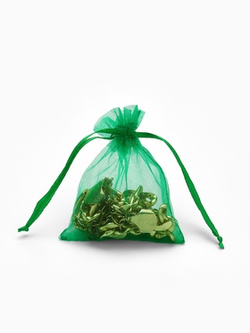 Мешочки подарочные, набор 100 шт. 7×9 см, тёмно-зелёный