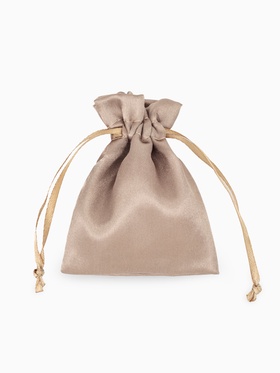 Мешочки подарочные атласные, набор 50 шт. 7×9 см, серо-коричневый