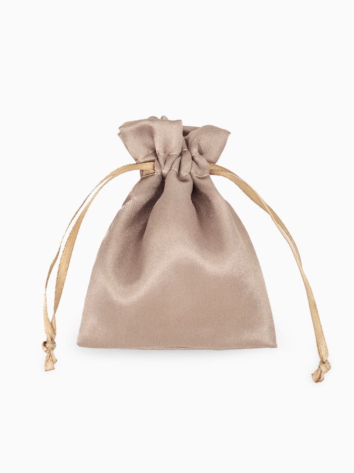 Набор мешочков подарочных, атласные, 50 шт. 7×9 см, бежевый - Фото 1