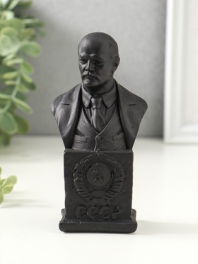 Бюст «Ленин В.И», фигурка гипс, 12×6×4.5 см, графит