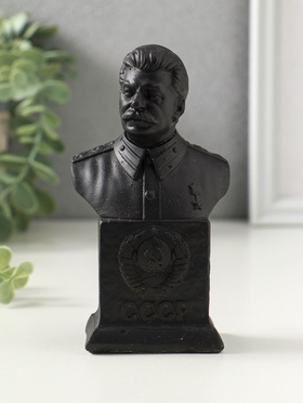 Бюст «Сталина И. В», фигурка гипс, 12×6.5×4.5 см, графит