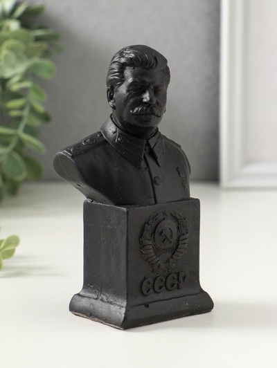 Бюст «Сталина И. В», фигурка гипс, 12×6.5×4.5 см, графит