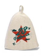 Шапка для бани и сауны «Звезда. 23 февраля», полиэфир, шерсть 10952615