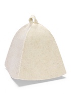 Шапка для бани с принтом "100% мужик", белая 10952616