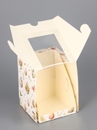 Коробка подарочная пасхальная с окном «Пасхальное чаепитие» 9.5×9.5×12.5 см - Фото 6