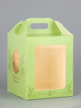 Коробка подарочная пасхальная, тиснение золотой фольгой «Золотая Пасха» 15?15?18 см (комплект 5 шт)