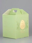 Коробка подарочная пасхальная, тиснение золотой фольгой «Золотая Пасха» 15×15×18 см 10967595