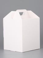 Коробка подарочная пасхальная с окном, белая, 15×15×18 см 10967597