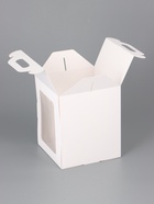 Коробка подарочная пасхальная с окном, белая, 15×15×18 см 10967597