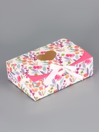 Подарочная коробка сборная с окном «Розовые цветы», 16.5?11, 5?5 см (комплект 5 шт) - фото 64218264