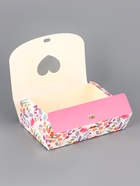 Подарочная коробка сборная с окном «Розовые цветы», 16.5?11, 5?5 см (комплект 5 шт) - фото 64218269