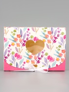 Подарочная коробка сборная с окном «Розовые цветы», 16.5?11, 5?5 см (комплект 5 шт) - фото 64218271