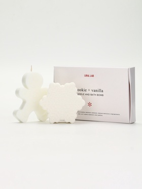 Подарочный набор новогодний: бомбочка снежинка и фигурная свеча пряня, URAL LAB 10941938