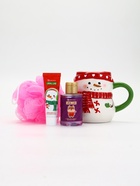 Подарочный набор новогодний «Снеговик», гель для душа, кружка, мочалка и крем для рук, URAL LAB - фото 63635932