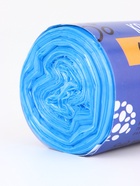 Мешки для мусора в рулоне 60 л, голубые, ПНД, толщина 8 мкм, 30 шт. - Фото 2