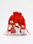 Новогодний подарочный набор косметики в мешке, домики, URAL LAB 10891079