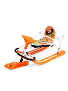 УЦЕНКА Снегокат «Twiny 2» Чебурашка, со спинкой, с родительской ручкой, оранжевый, TW2/ЧБ1 Nika - Фото 7