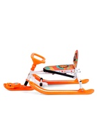 УЦЕНКА Снегокат «Twiny 2» Чебурашка, со спинкой, с родительской ручкой, оранжевый, TW2/ЧБ1 Nika - Фото 10
