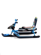 УЦЕНКА Снегокат Snowpatrol, со спинкой, чёрный, синий, СНД2/SP4 Nika Kids - Фото 8