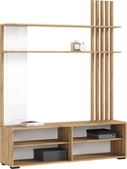 УЦЕНКА Гостиная Роджина, 2600×350×1826, Белый глянец/Дуб крафт - Фото 2