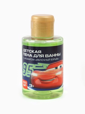 Детская пена для ванны, аромат яблочный взрыв, 100 мл, Тачки 10901219