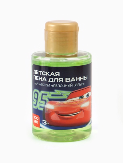 Пена для ванны детская, аромат яблочный взрыв, 100 мл, Тачки