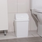 УЦЕНКА Ведро для мусора «Камелия», 8 л, белое, без крышки - Фото 1