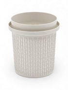 УЦЕНКА Контейнер для мусора Velvet, 1 л, d=13 см, h=15.5 см, настольный, светло-серый, без крышки - Фото 2