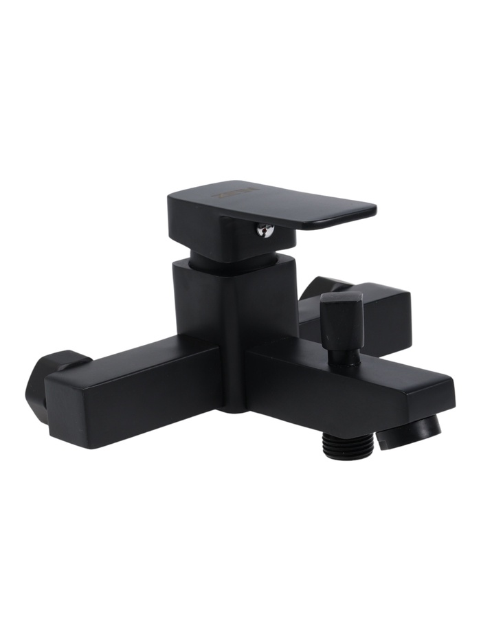 УЦЕНКА Смеситель для ванны ZEIN Z3843, однорычажный, душевой набор, лейка 5 режимов, черный - Фото 1