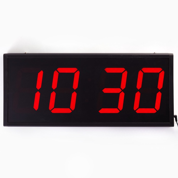 УЦЕНКА Часы электронные настенные «Соломон», таймер, секундомер, 26×4.5×60 см, красные цифры 17 - Фото 1