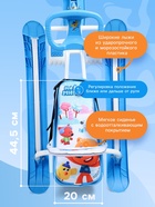 УЦЕНКА Снегокат «Тимка спорт 4-1» Ми-ми-мишки, со спинкой, голубой, ТС4-1/ММ1 Nika Kids - Фото 3