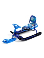 УЦЕНКА Снегокат «Тимка спорт 4-1» Космический, со спинкой, синий, ТС4-1 М/К Nika Kids - Фото 6