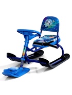 УЦЕНКА Снегокат «Тимка спорт 4-1» Космический, со спинкой, синий, ТС4-1М/К Nika Kids - Фото 7