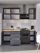 УЦЕНКА Кухонный гарнитур Мори, 1500×600, Графит - Фото 2