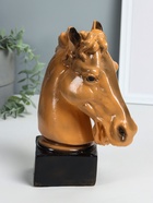 УЦЕНКА Копилка "Голова коня Гнедая" высота 25 см, коричневый - Фото 3