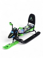 УЦЕНКА Снегокат Snowpatrol с пришельцами, со спинкой, чёрный, зелёный, СНД2/П2 Nika - Фото 6